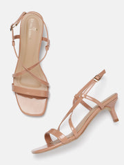 Marc Loire Women Nude Solid Sandals Heels
