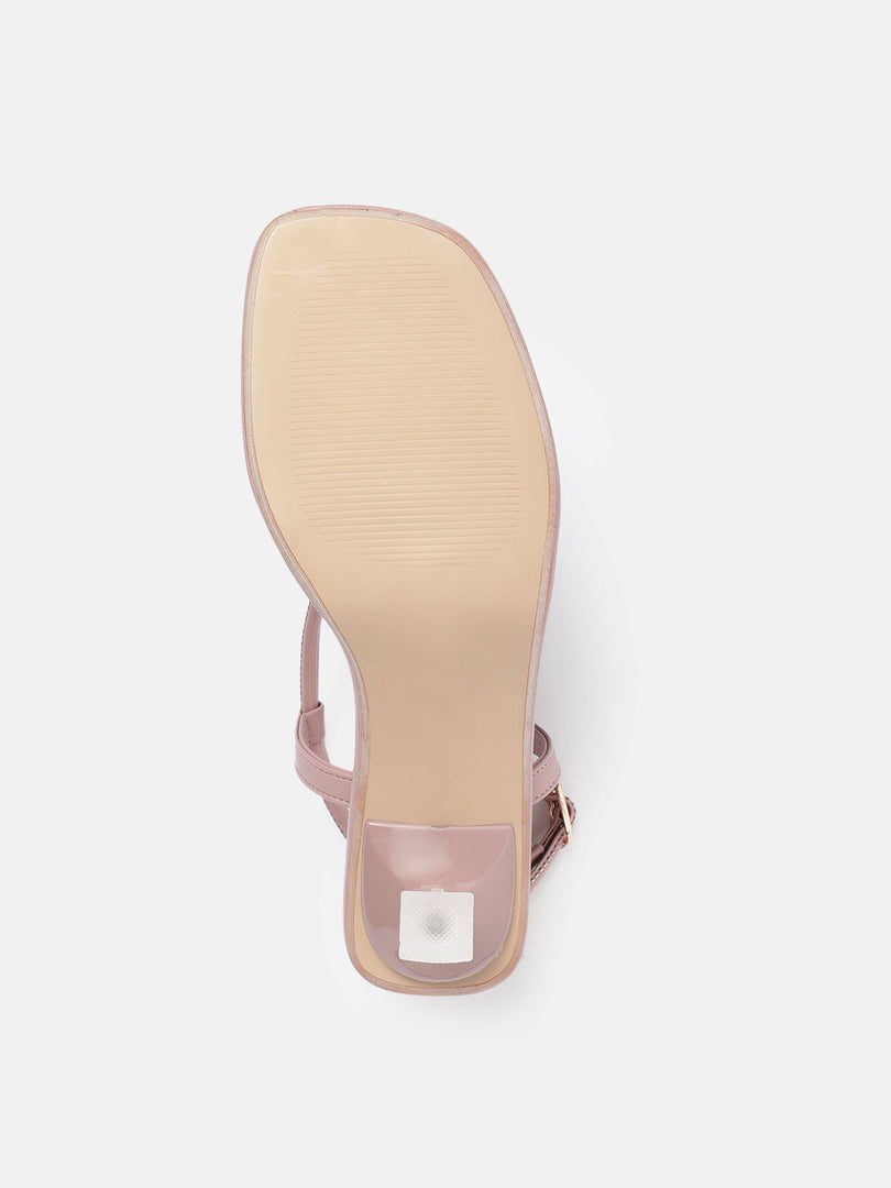 Marc Loire Women Nude Embellished Sandals Heels