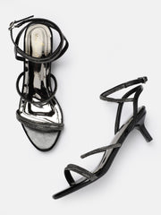 Marc Loire Women Black Embellished Sandals Heels