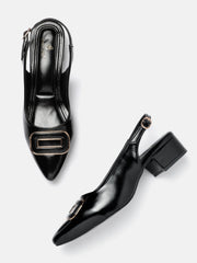 Marc Loire Women Black Solid Block Heels