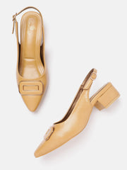 Marc Loire Women Tan Solid Block Heels