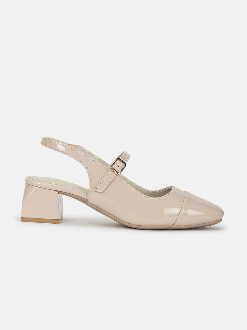 Marc Loire Women Cream Solid Sandals Heels