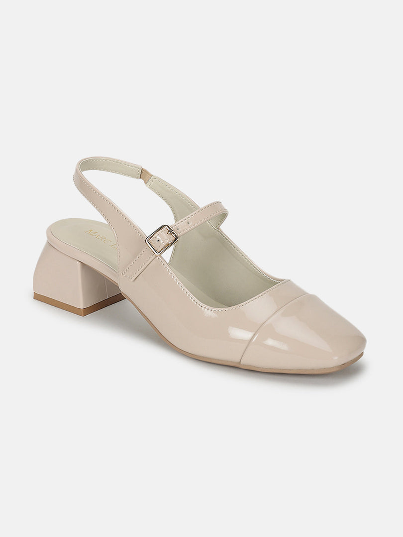 Marc Loire Women Cream Solid Sandals Heels
