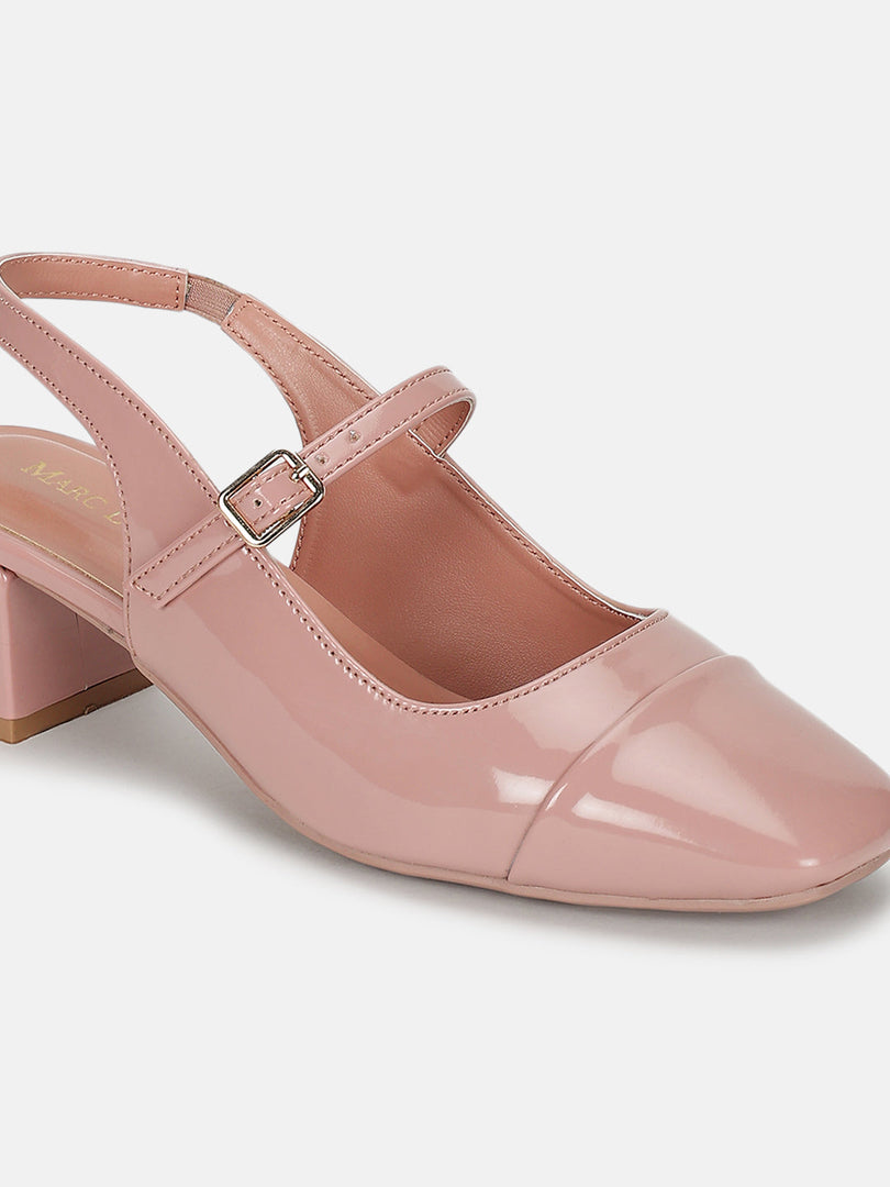 Marc Loire Women Nude Solid Sandals Heels
