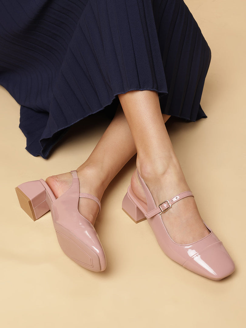 Marc Loire Women Nude Solid Sandals Heels