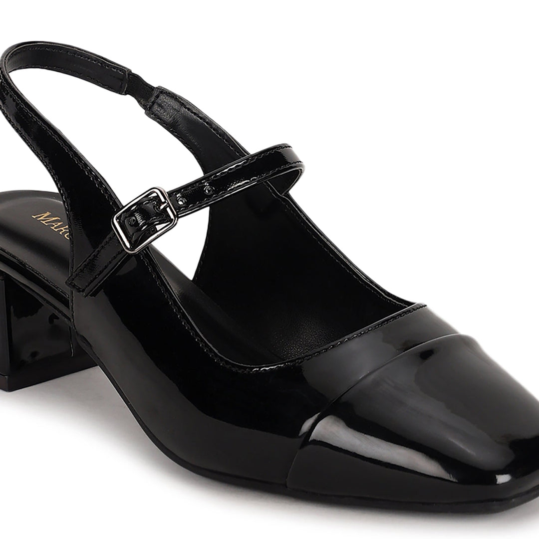 Marc Loire Women Black Solid Sandals Heels