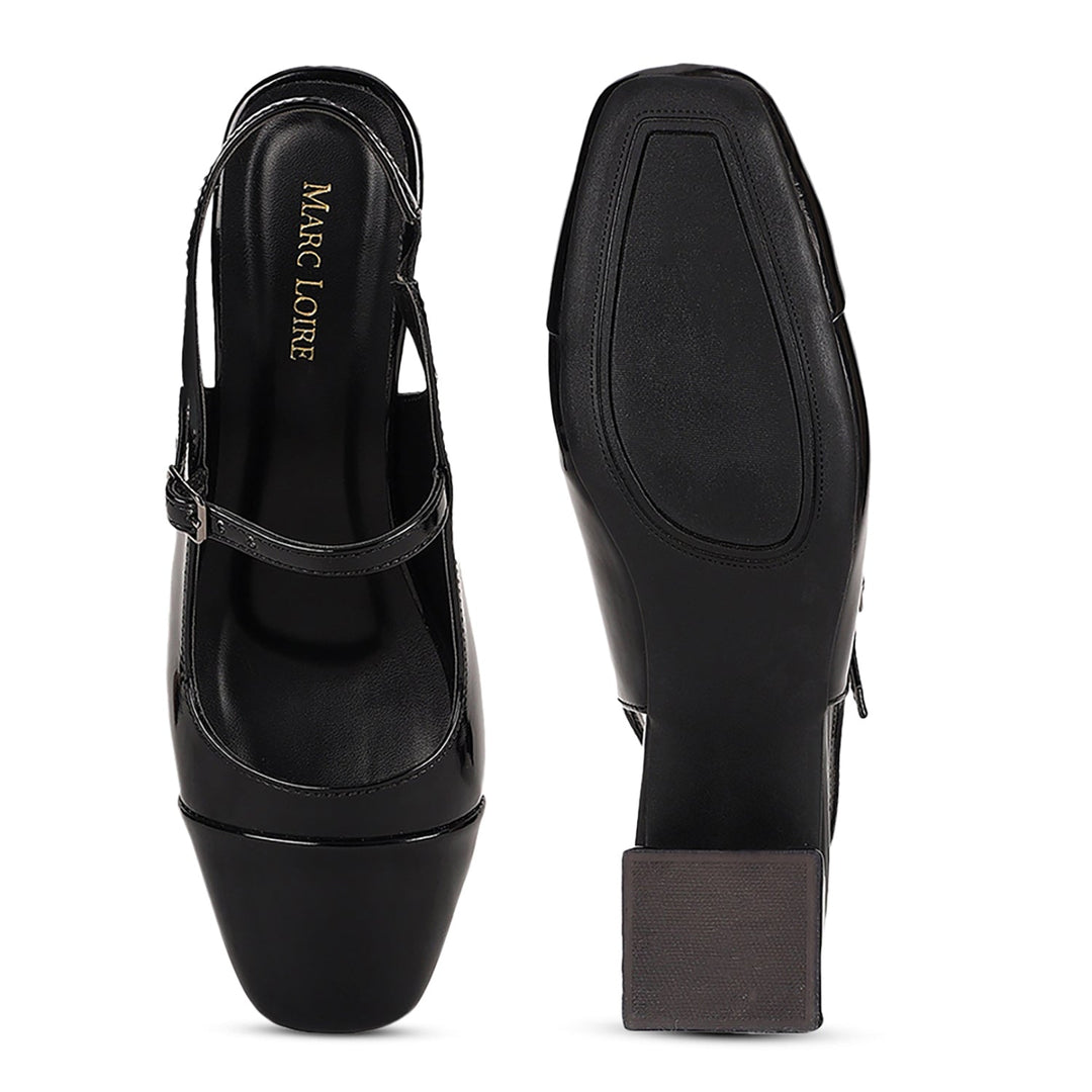 Marc Loire Women Black Solid Sandals Heels