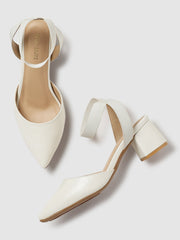 Marc Loire Women White Solid Block Heels