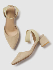 Marc Loire Women Cream Solid Block Heels