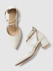 Marc Loire Women White Solid Block Heels