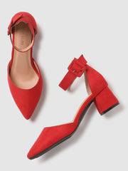 Marc Loire Women Red Solid Block Heels