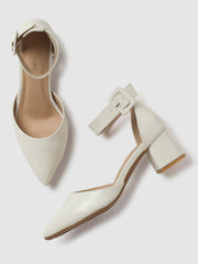 Marc Loire Women White Solid Block Heels