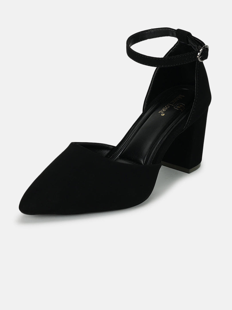 Marc Loire Women Black Solid Block Heels