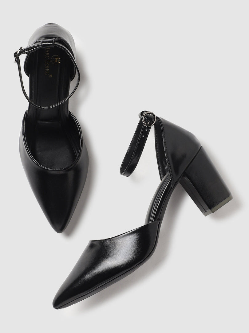 Marc Loire Women Black Solid Block Heels