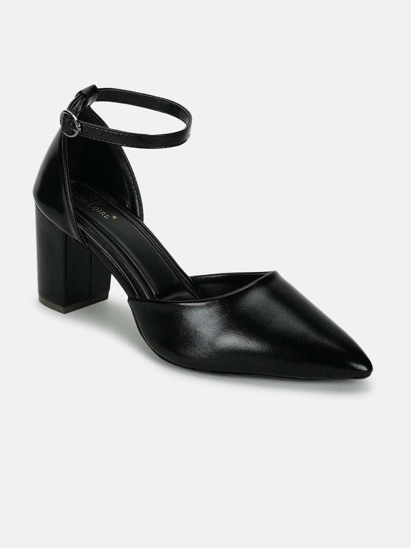 Marc Loire Women Black Solid Block Heels