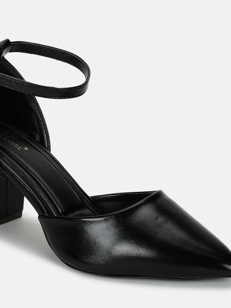 Marc Loire Women Black Solid Block Heels