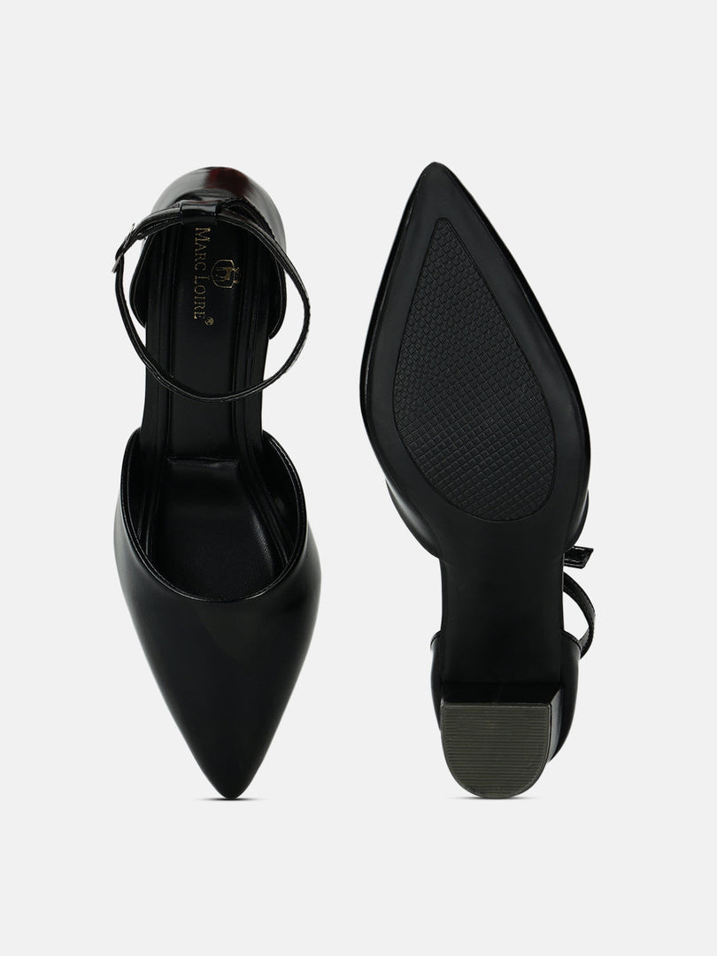 Marc Loire Women Black Solid Block Heels