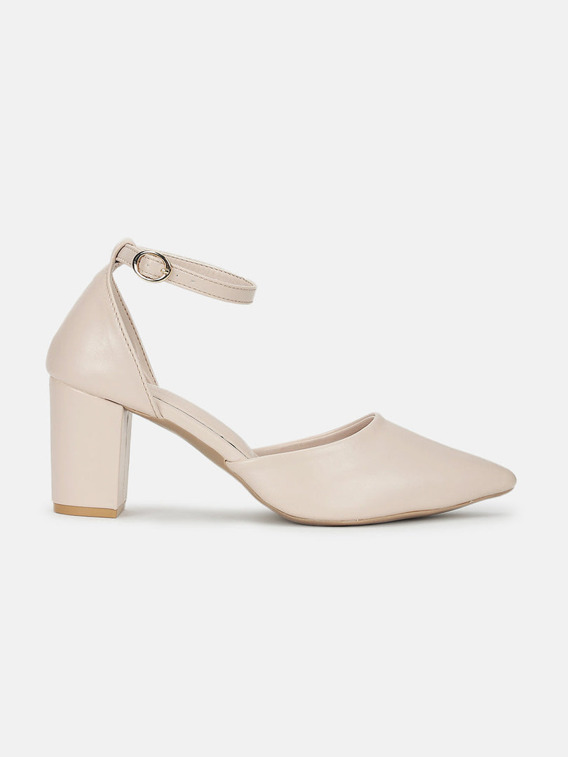 Marc Loire Women Cream Solid Block Heels