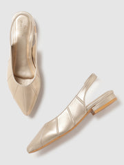 Marc Loire Women Gold Solid Sandals Heels