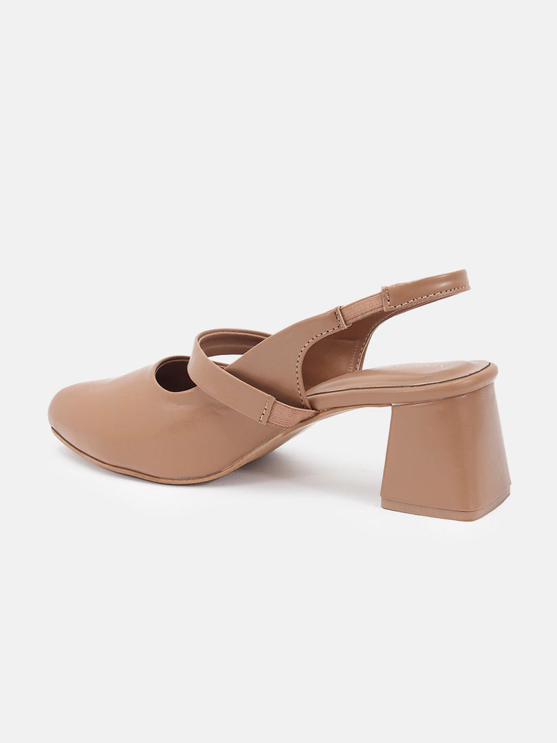 Marc Loire Women Tan Solid Sandals Heels