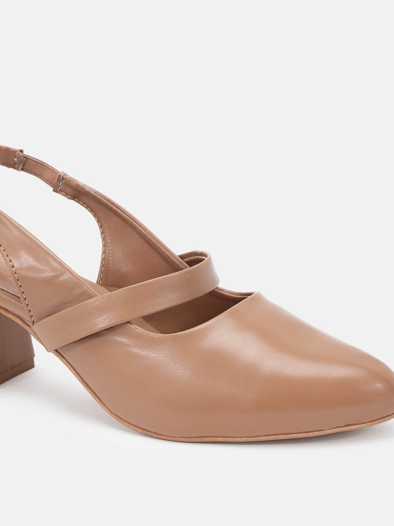 Marc Loire Women Tan Solid Sandals Heels