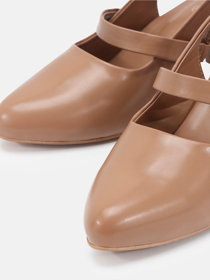 Marc Loire Women Tan Solid Sandals Heels