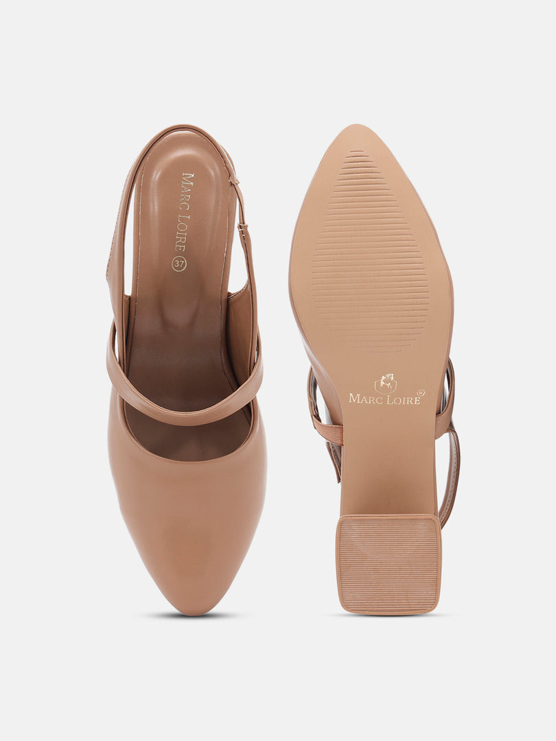 Marc Loire Women Tan Solid Sandals Heels