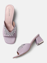Marc Loire Womens Lavender Party Block Sandals Heels