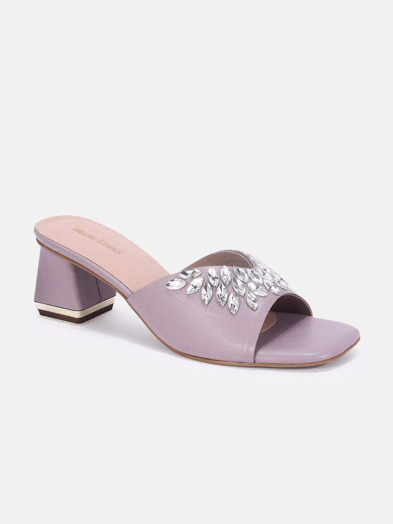 Marc Loire Womens Lavender Party Block Sandals Heels