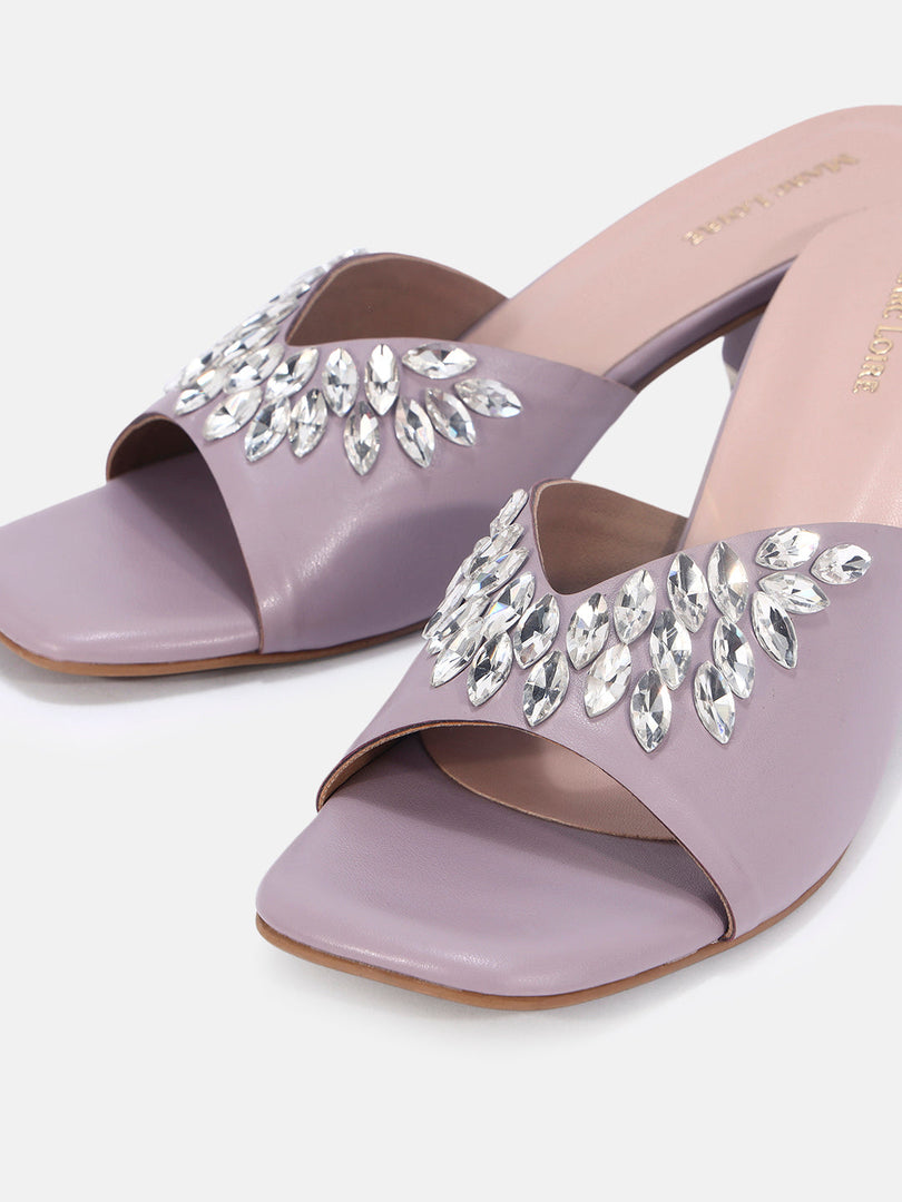 Marc Loire Womens Lavender Party Block Sandals Heels