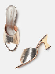 Marc Loire Womens Gold Party Block Sandals Heels