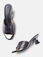 Marc Loire Womens Grey Party Block Sandals Heels