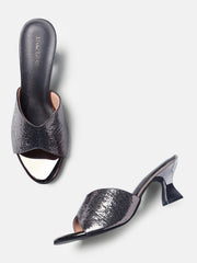 Marc Loire Womens Grey Party Block Sandals Heels