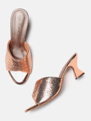 Marc Loire Womens Rose Gold Party Block Sandals Heels