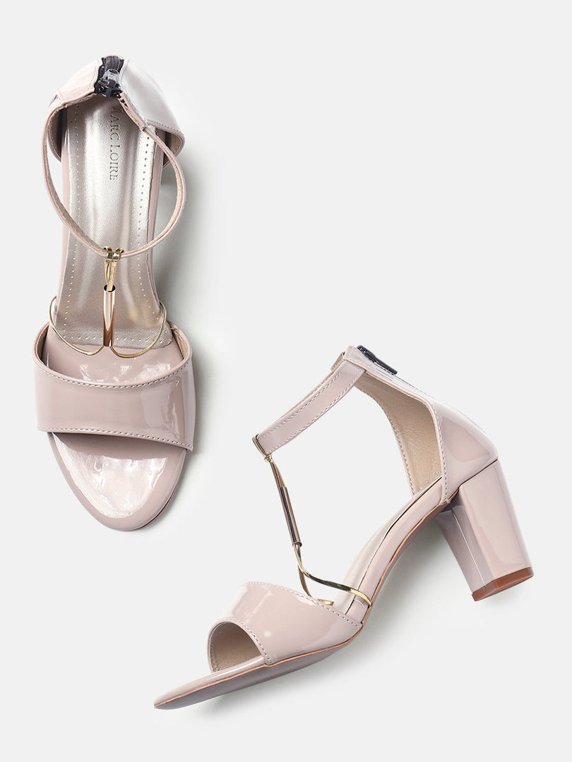 Marc Loire Womens Beige Casual Block Gladiators Heels