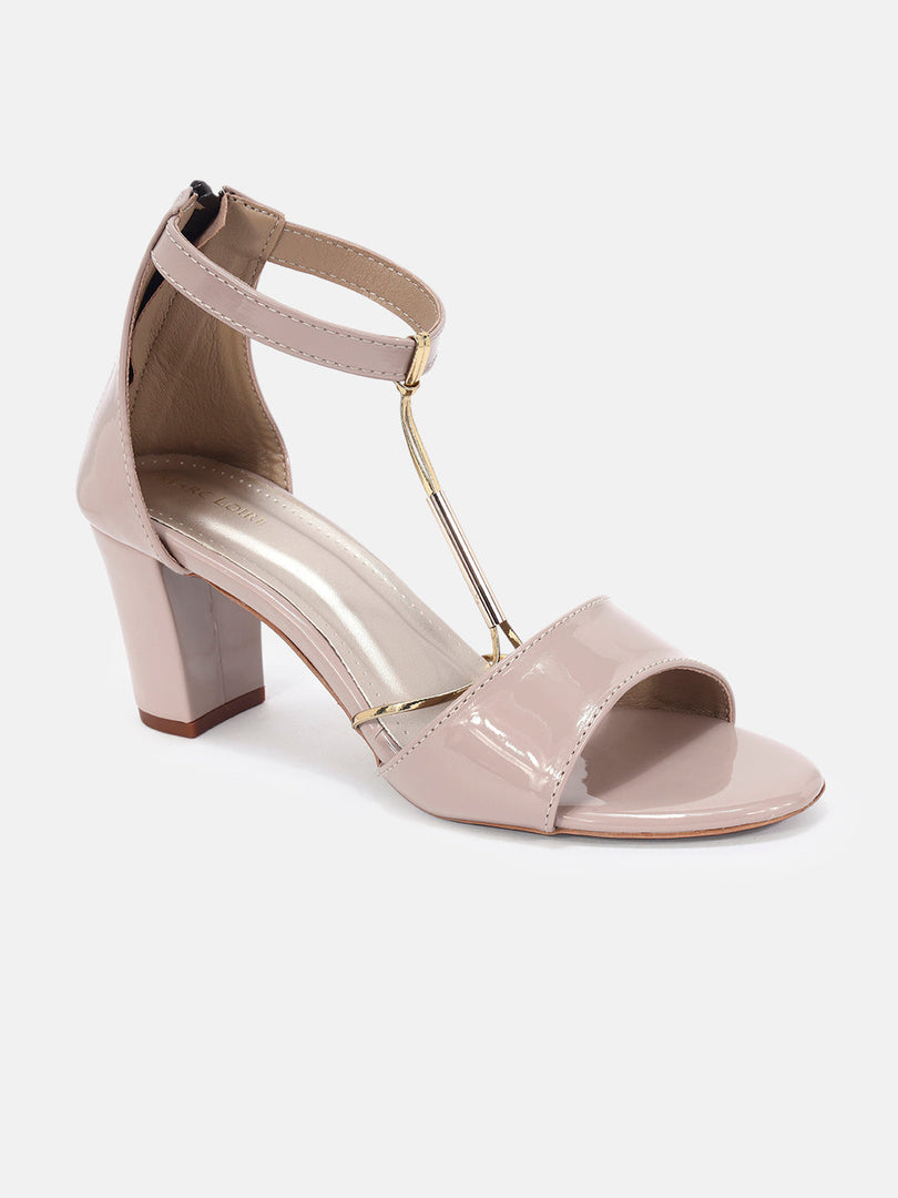 Marc Loire Womens Beige Casual Block Gladiators Heels