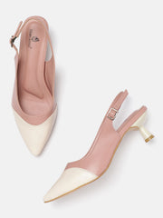 Marc Loire Women Nude Coloured Solid Pumps Heels