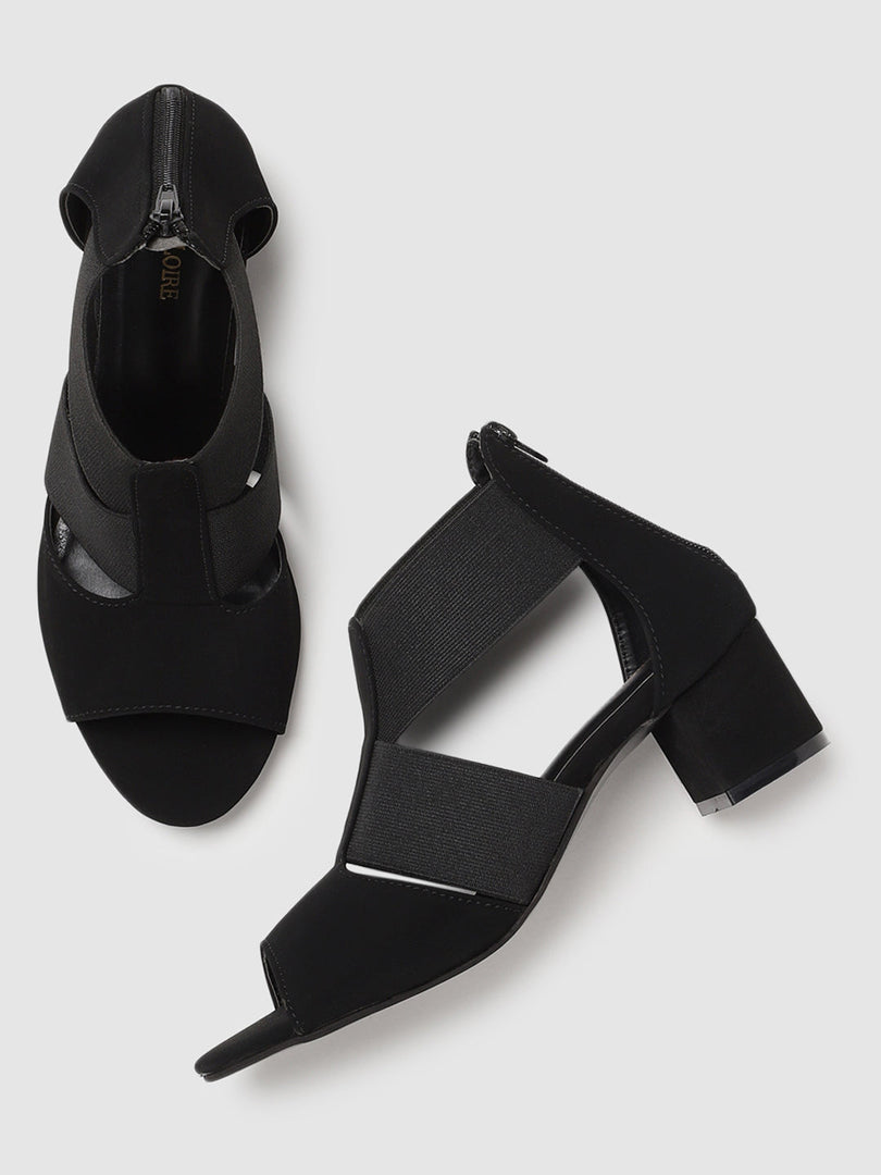 Marc Loire Women Multi Block Zipper Heels
