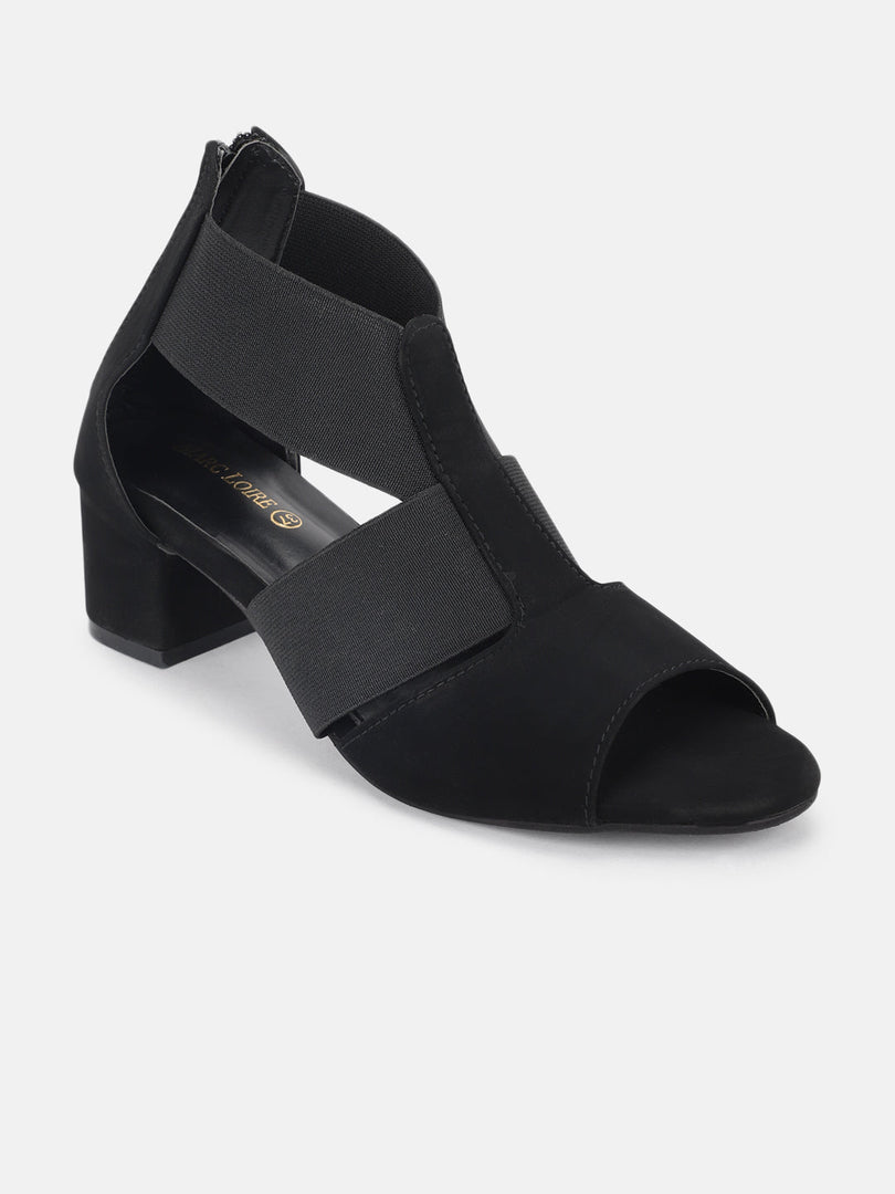 Marc Loire Women Multi Block Zipper Heels