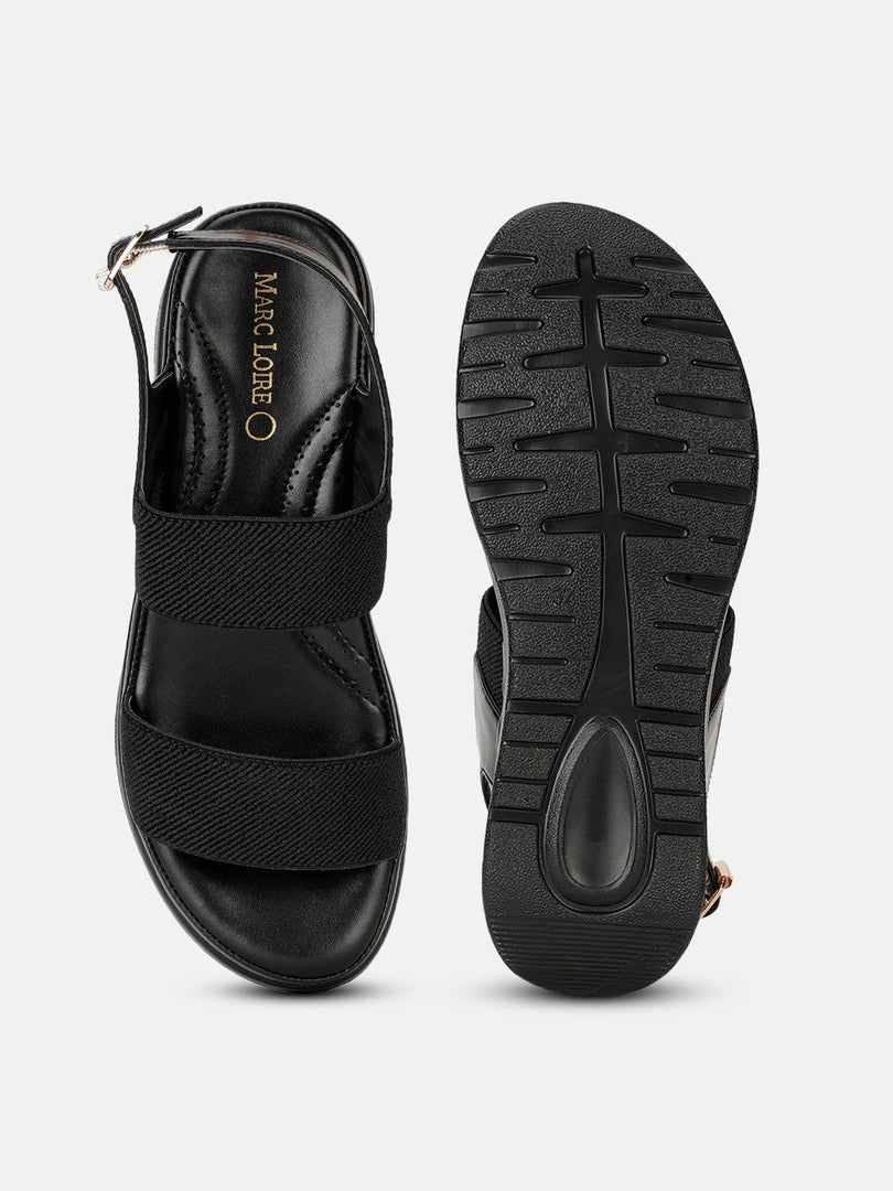 Marc Loire Women Smart Casual Platform Heel Fashion Sandal with Adjustable Strap