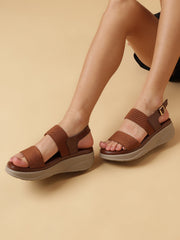 Marc Loire Women Brown Solid Sandals Heels