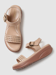 Marc Loire Women Soft Comfortable Nude Solid Platform Heels