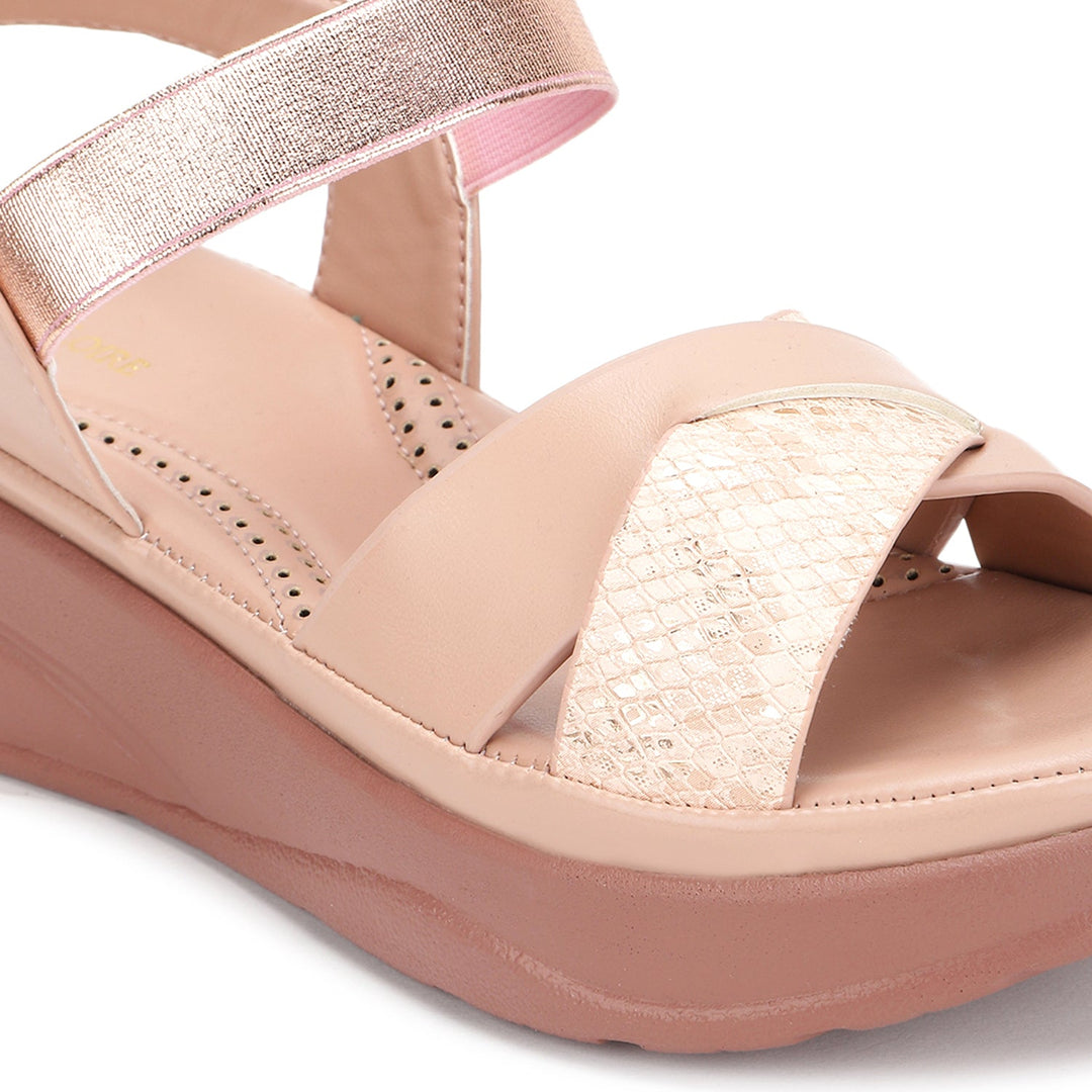 Marc Loire Women soft Comfortable Nude Solid Platform Heels