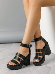 Marc Loire Women Black Solid Block Heels