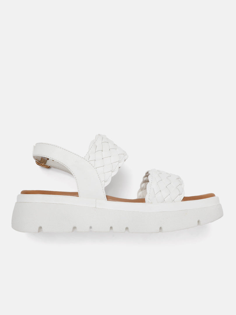 Marc Loire Women White Solid Sandals Heels