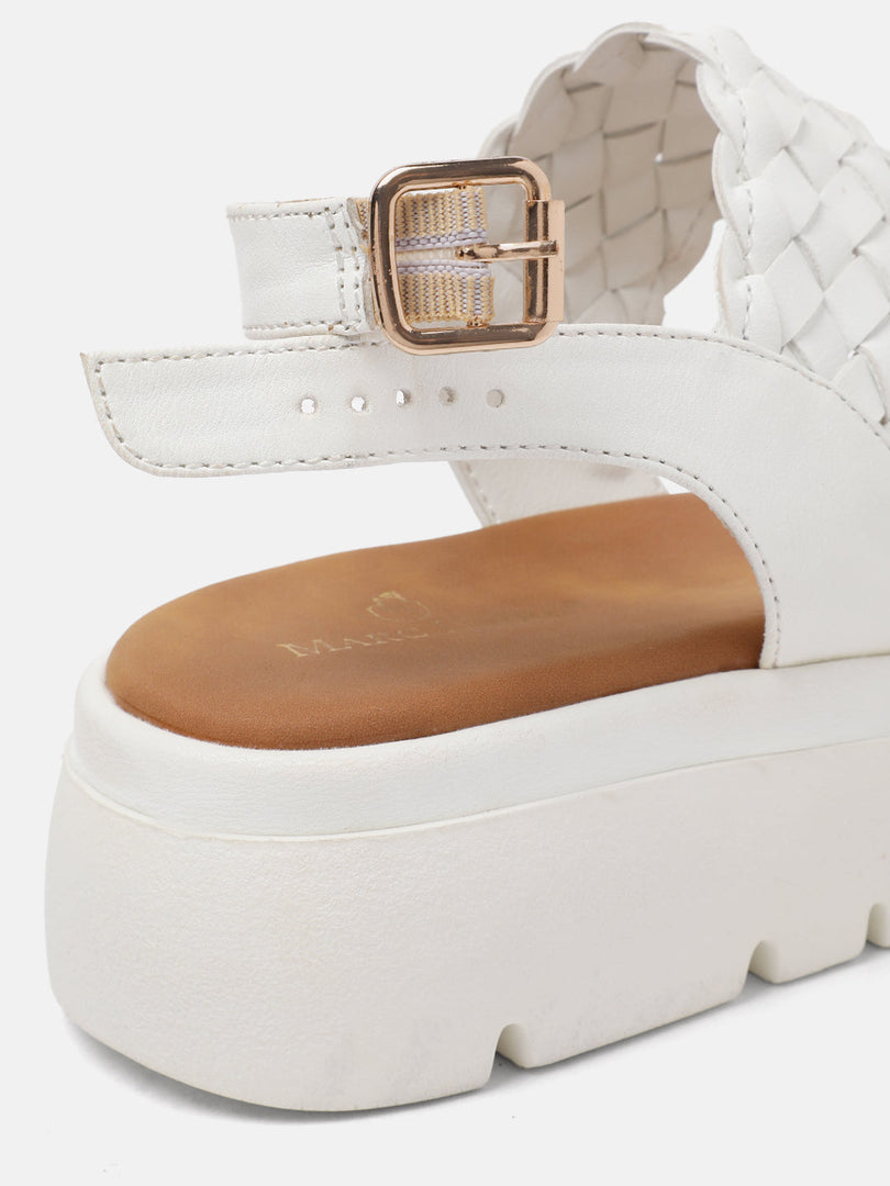 Marc Loire Women White Solid Sandals Heels