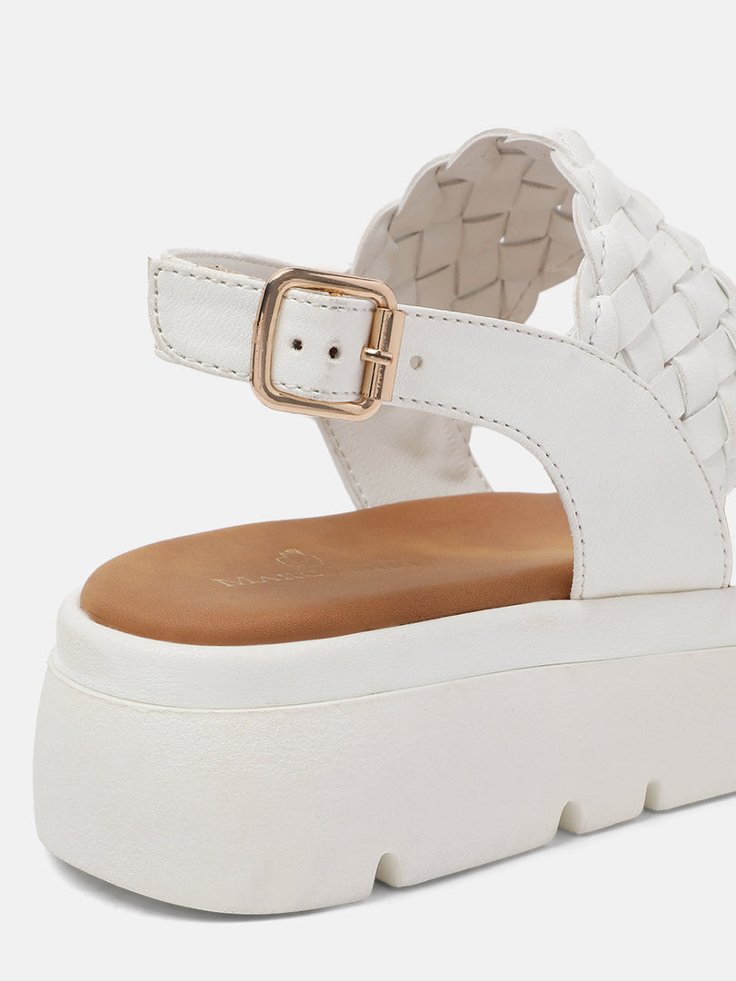 Marc Loire Women White Solid Sandals Heels
