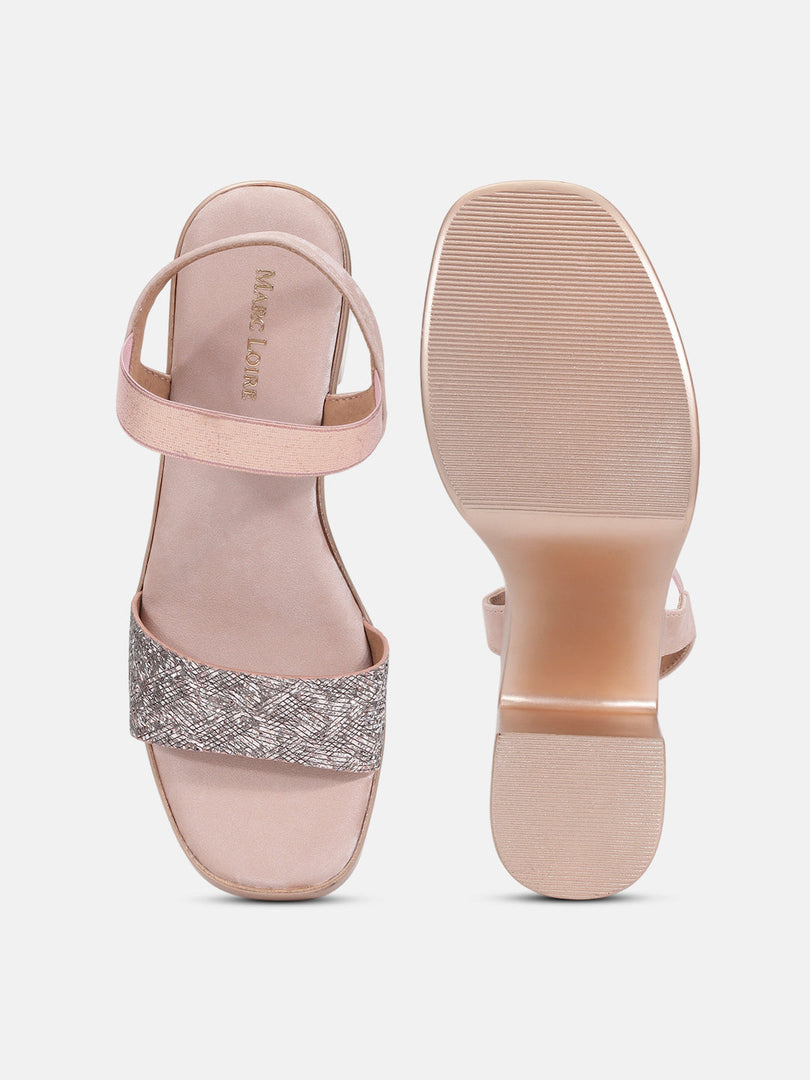 Marc Loire Womens Nude Block Party Heels