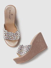 Marc Loire Womes Rose Gold Wedge Heels
