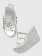 Marc Loire Women Silver Wedge Heels